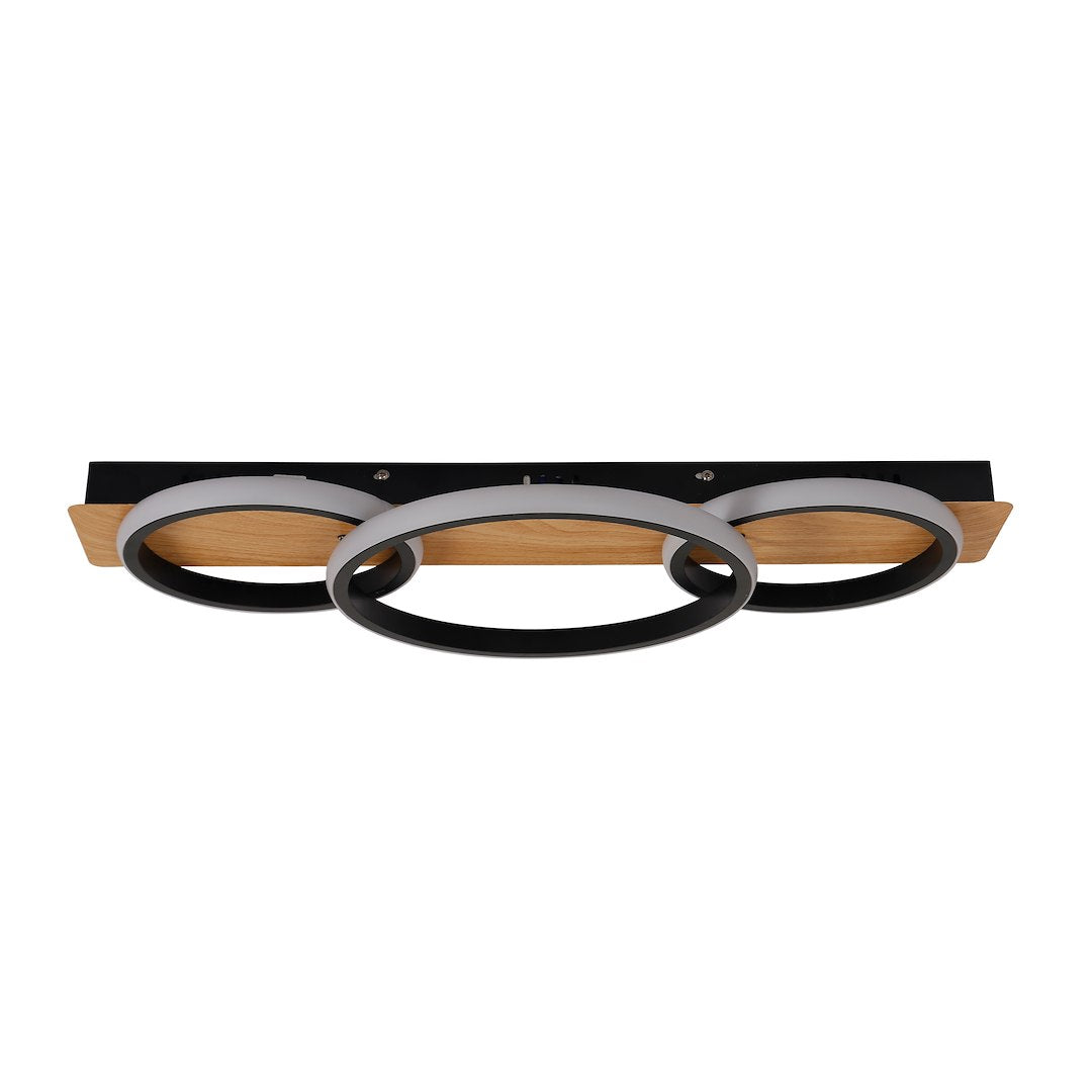 Plafoniera Milagro Rowena Black & Wood ML2060