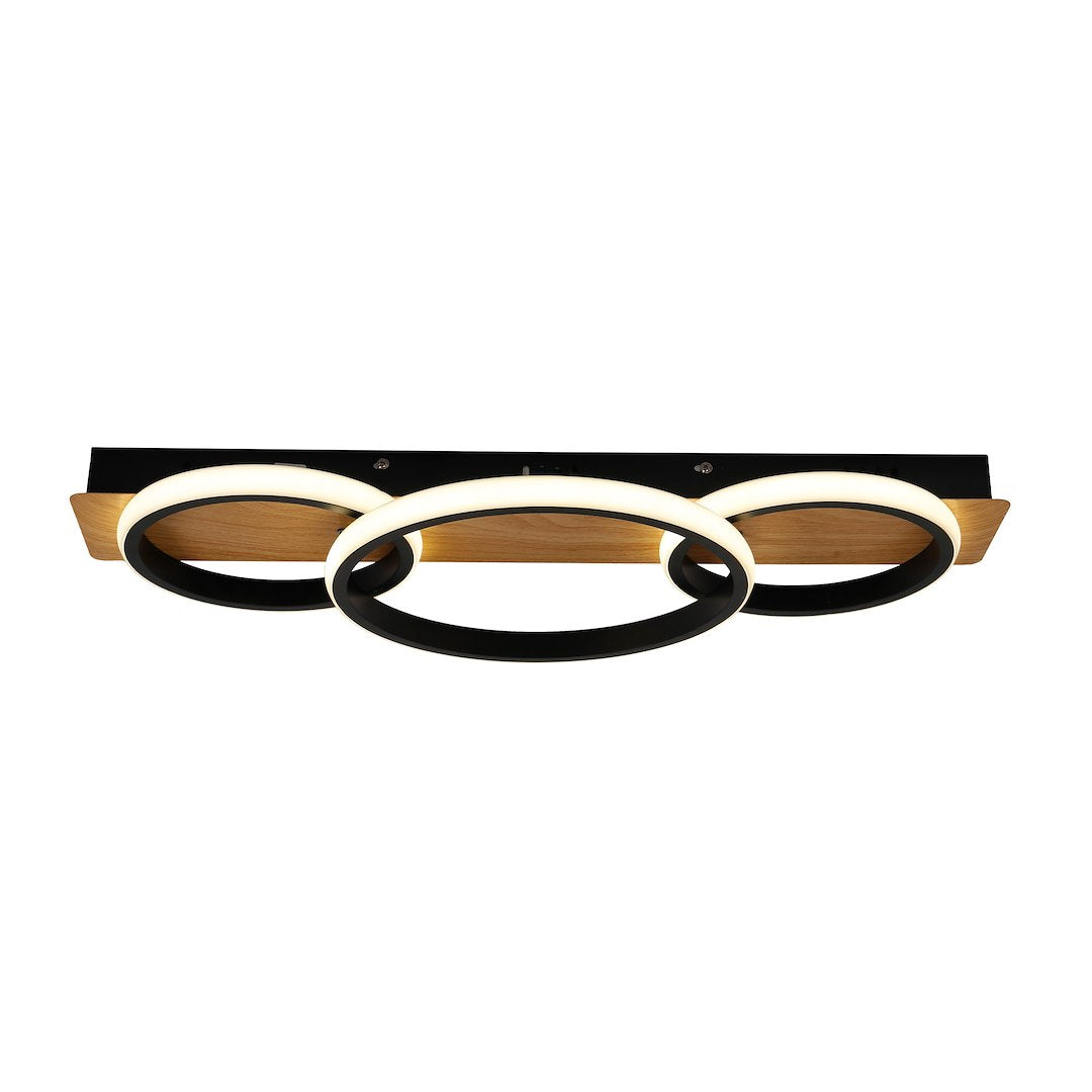 Plafoniera Milagro Rowena Black & Wood ML2060