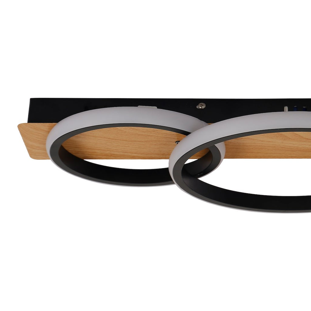 Plafoniera Milagro Rowena Black & Wood ML2060