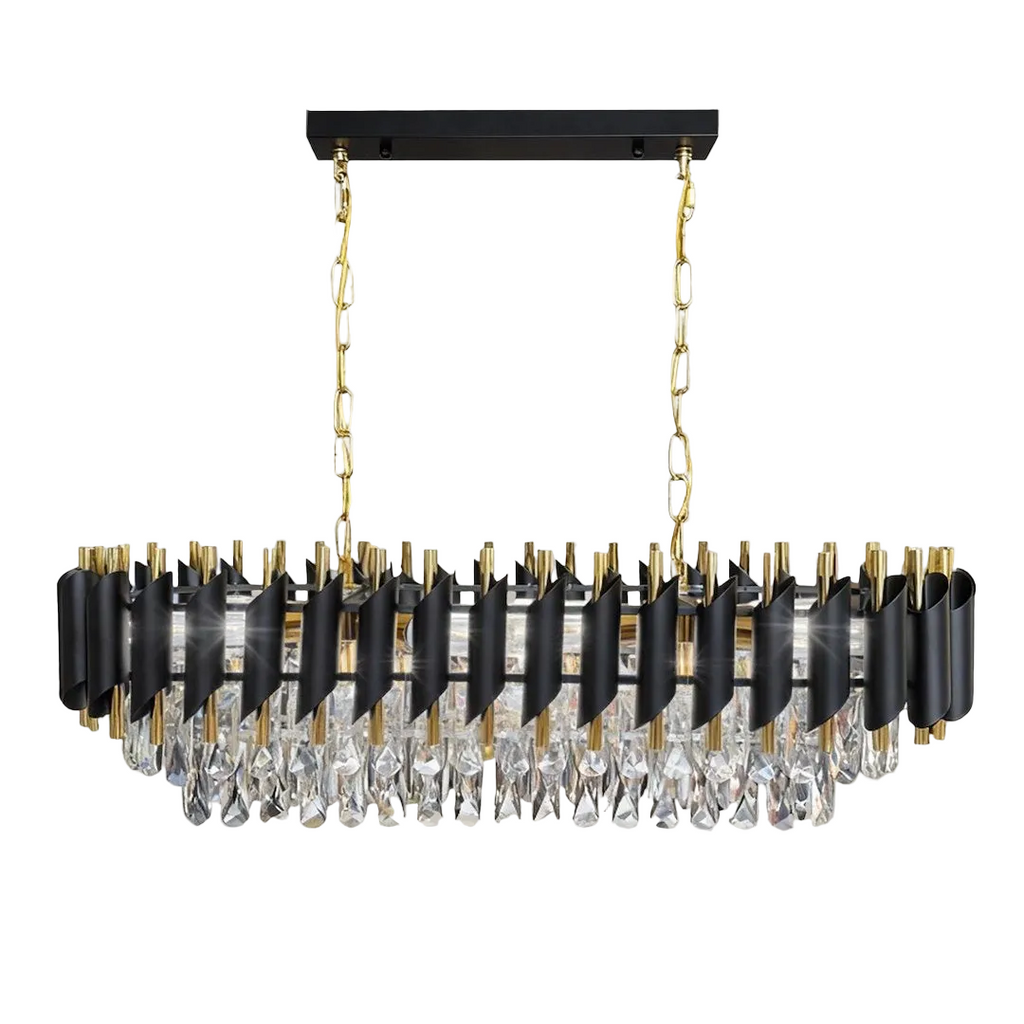 Candelabru Milagro Cristal Black & Gold ML2518
