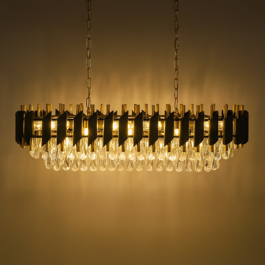 Candelabru Milagro Cristal Black & Gold ML2518