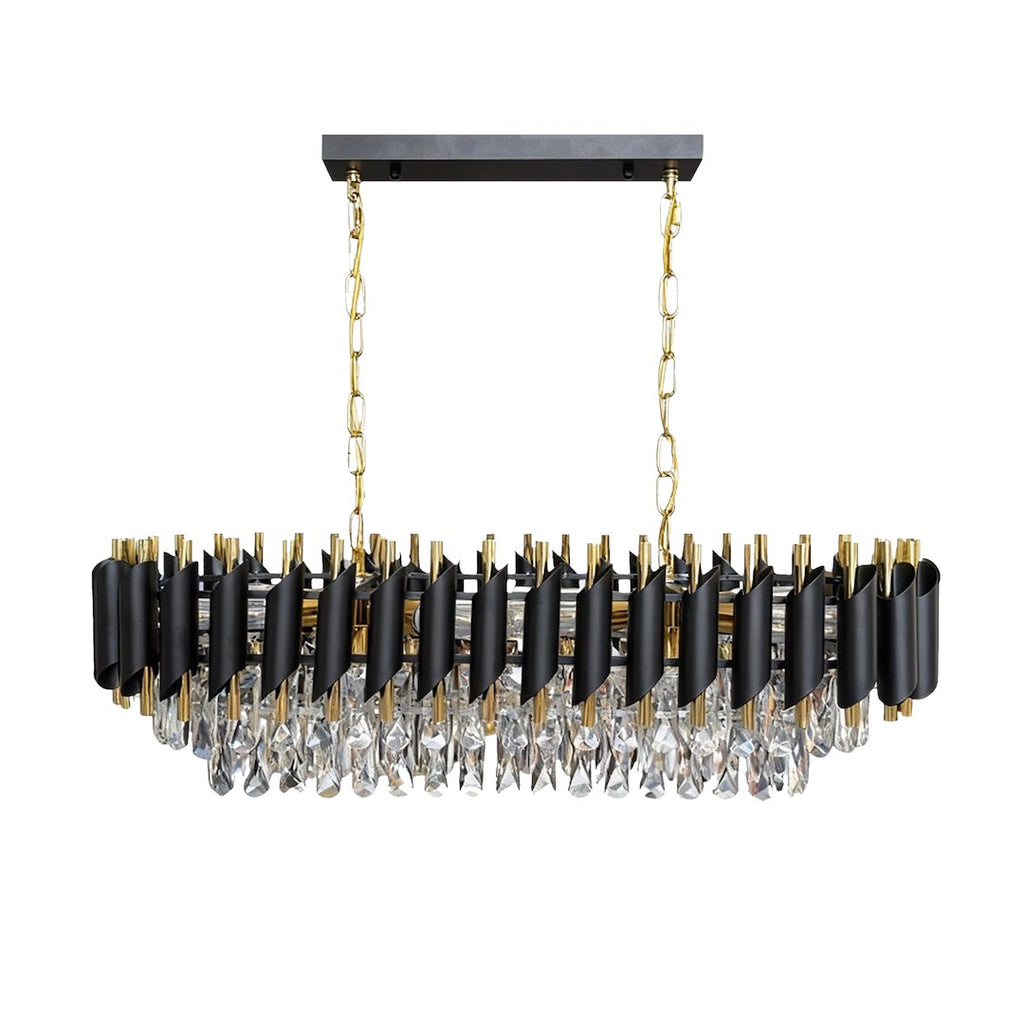 Candelabru Milagro Cristal Black & Gold ML2518