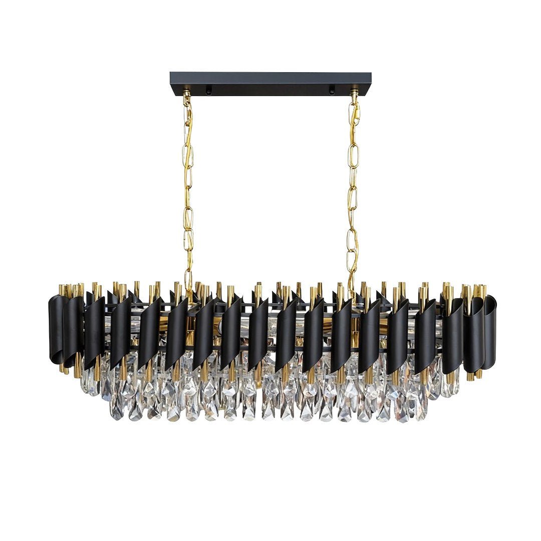 Candelabru Milagro Cristal Black & Gold ML2518