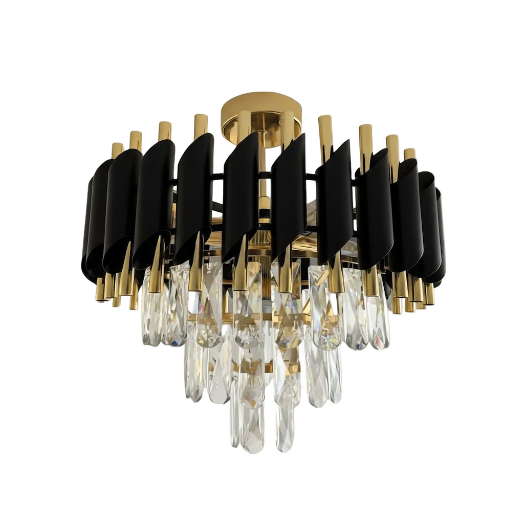Candelabru Milagro Cristal Black & Gold ML2562