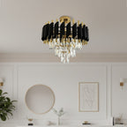 Candelabru Milagro Cristal Black & Gold ML2562