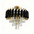 Candelabru Milagro Cristal Black & Gold ML2562