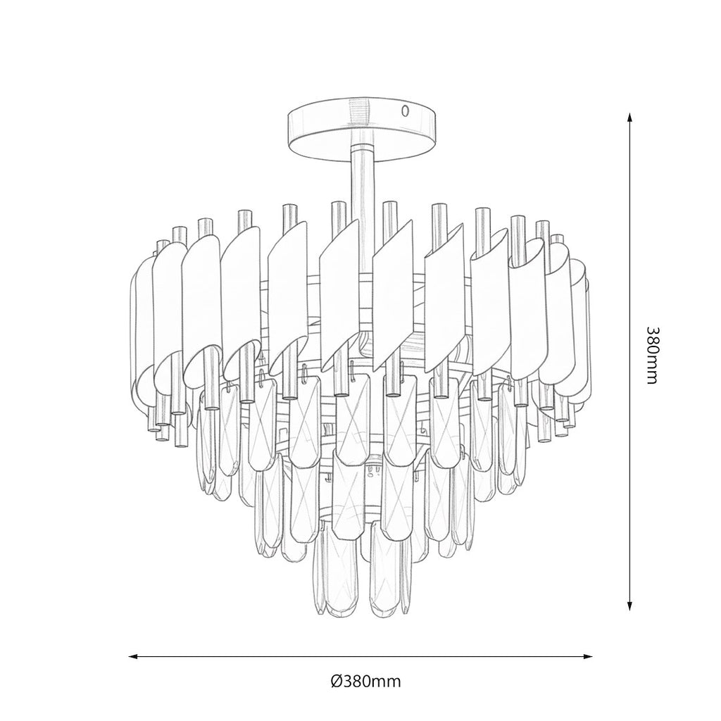 Candelabru Milagro Cristal Black & Gold ML2562