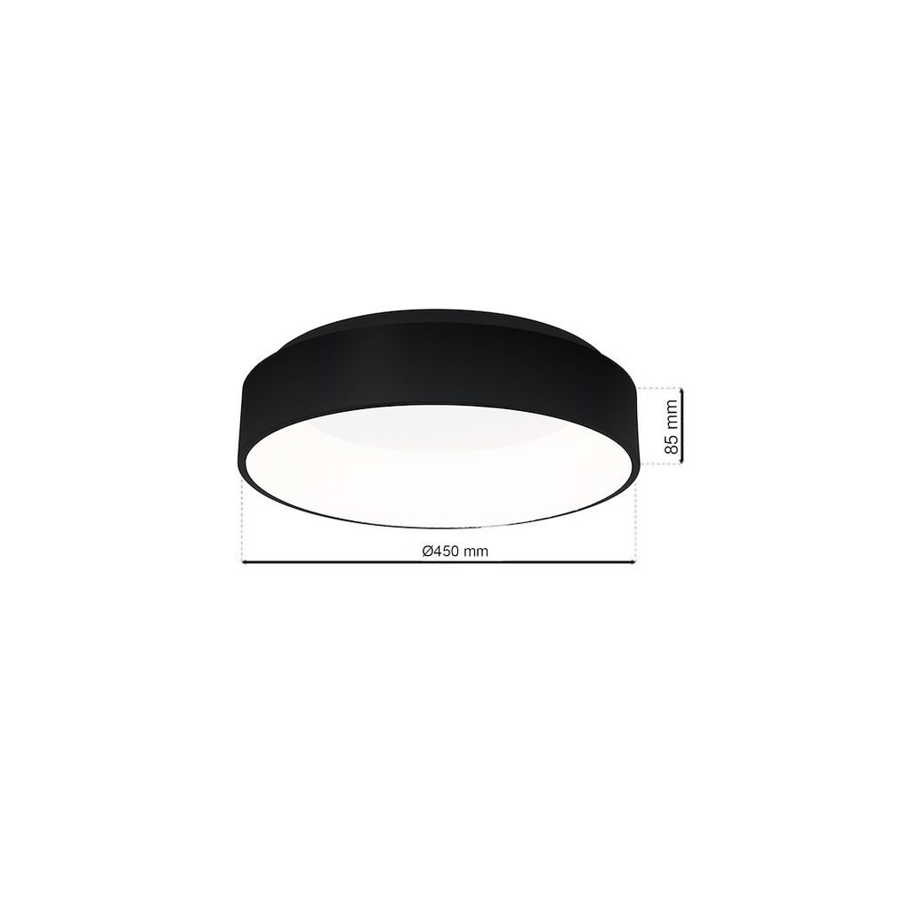 Plafoniera Milagro Ohio Black ML3832