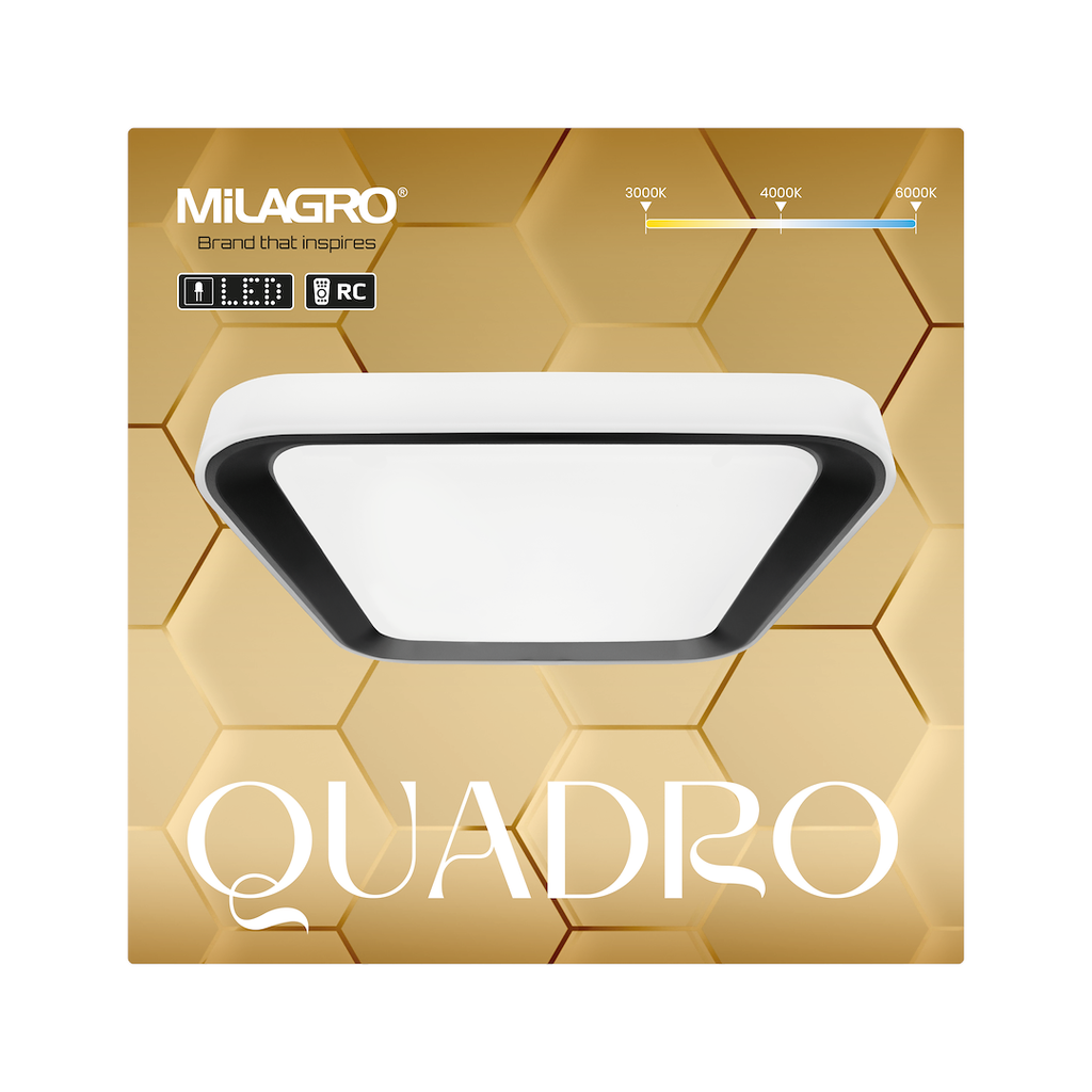 Plafoniera Milagro Quadro Black ML7929
