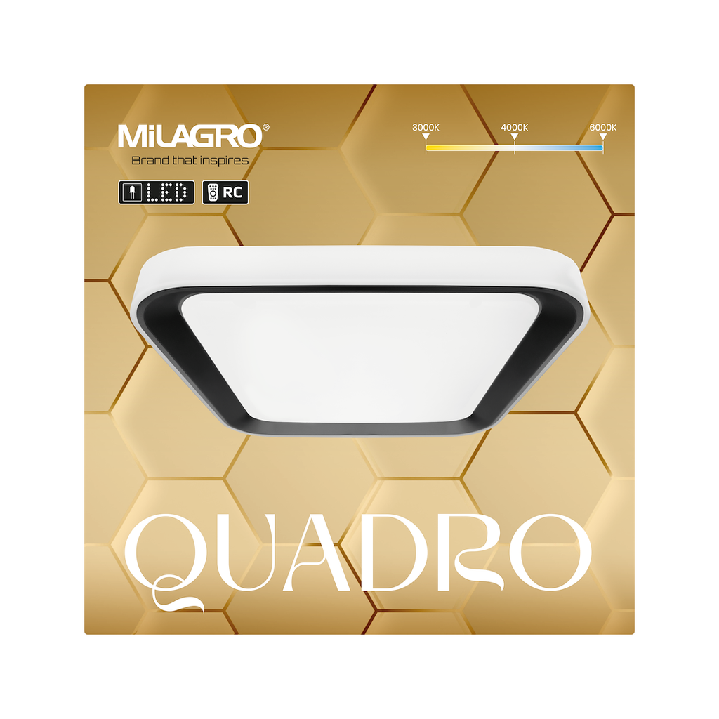 Plafoniera Milagro Quadro Black ML7932